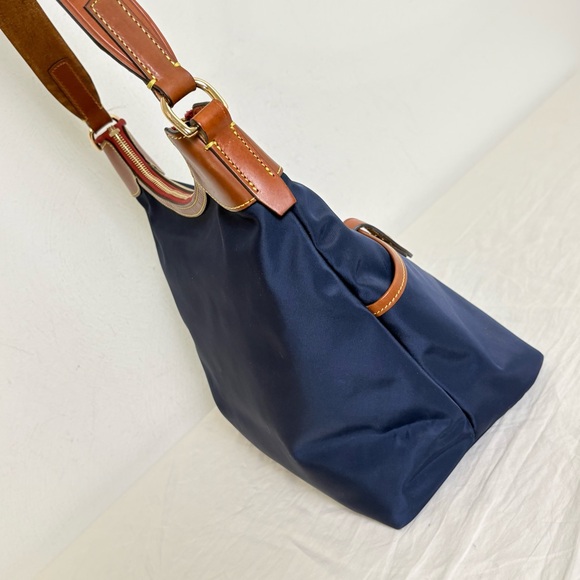 Dooney & Bourke Wayfarer Nylon Zip Sac Hobo Bag Purse Vachetta Leather Trim - Picture 11 of 17
